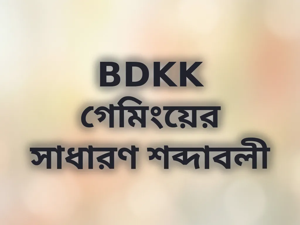 BDKK গেমিংয়ের সাধারণ শব্দাবলী